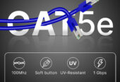 FEDUS 1000 MBPS High Speed RJ45 Cat5e Ethernet Patch Cable LAN Cable Internet Network Computer Cable Cord High Speed Gigabit Category 5 Wires for Modem, Router, Camera, LAN ADSL BLUE