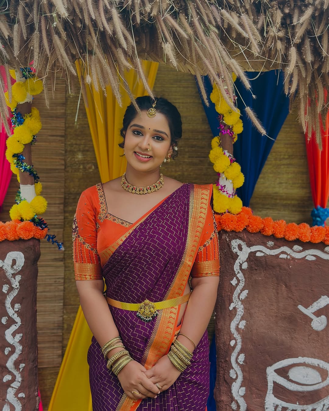 Regal Elegance in Every Drape – Pure Gold Lace Mysore Silk Sarees by ATHARVA