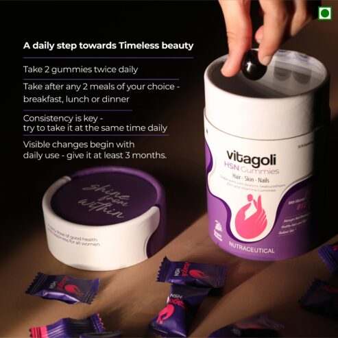 Healthy hair with Vitagoli Gummies for Hair Growth