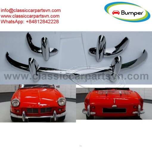 Triumph Spitfire MK1, MK2, GT6 MK1 (1962-1968) bumpers by stainless steel