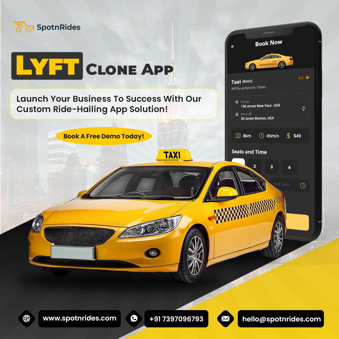 Launch Your Own Ride-Hailing App with SpotnRides Lyft Clone Script