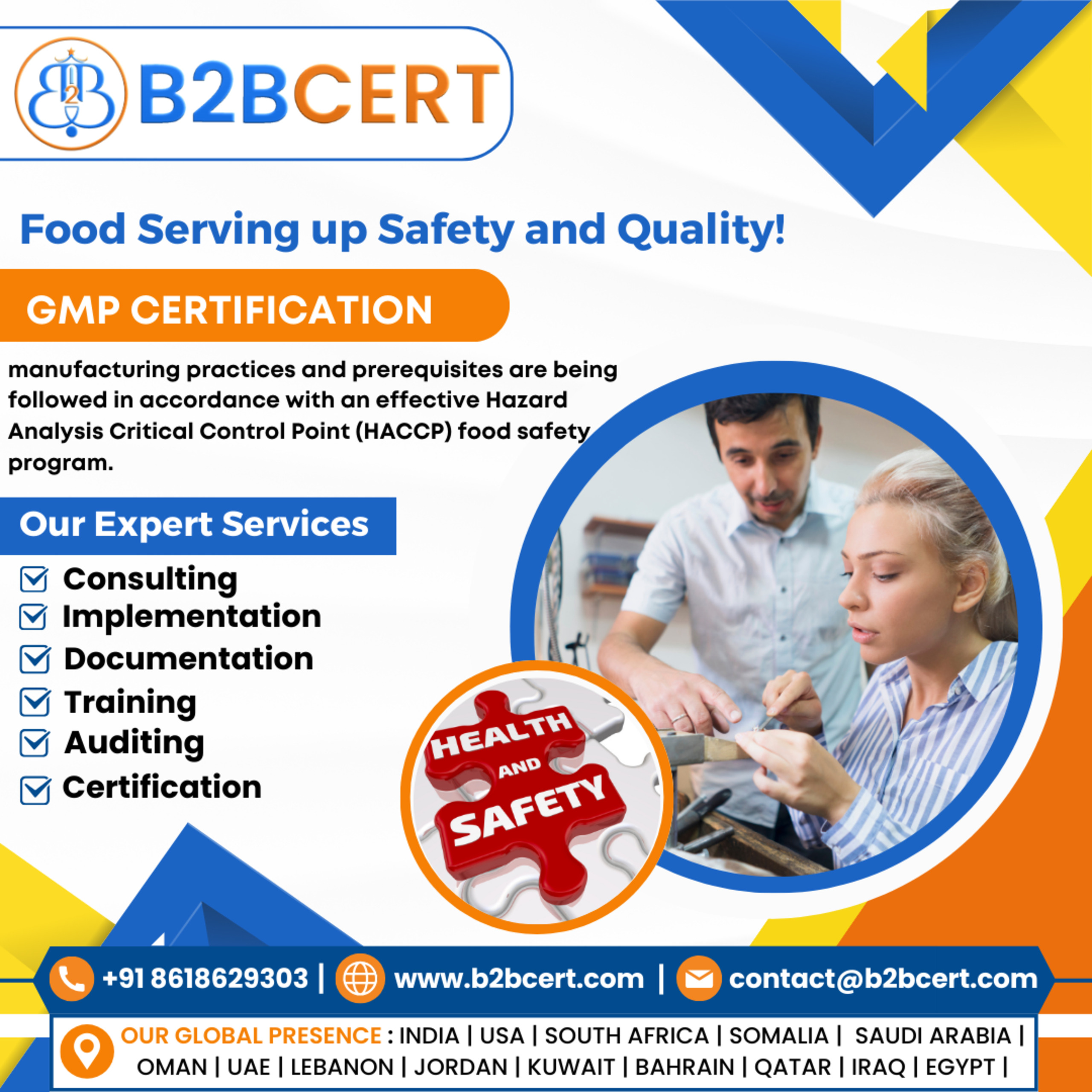 Achieve GMP Certification in Bangalore with B2BCert