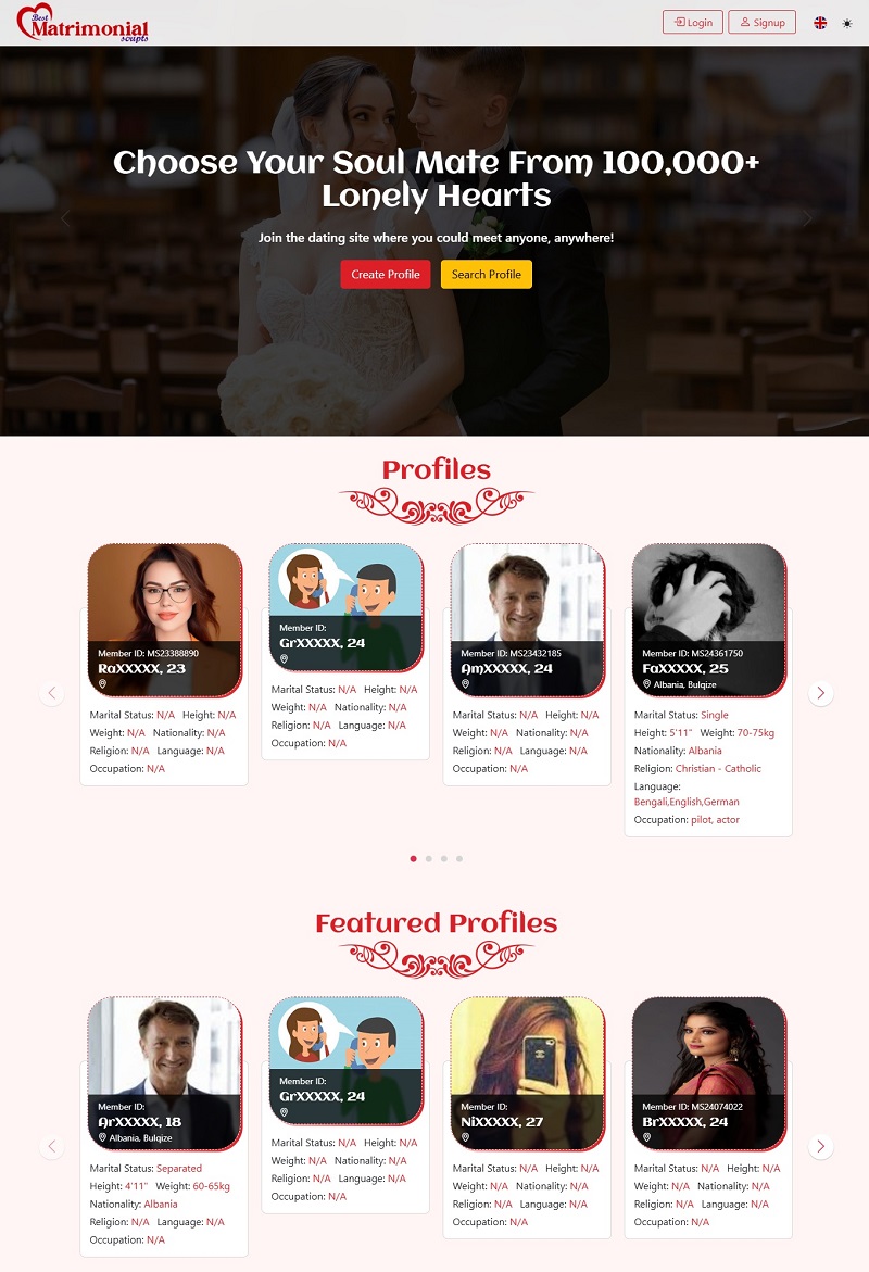 Professional Matrimony PHP Script for Startups & Agencies