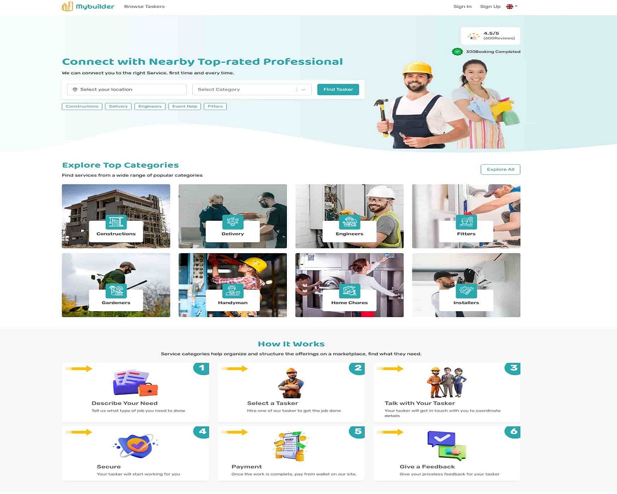 Build a Mobile Handyman Service App like Mybuilder