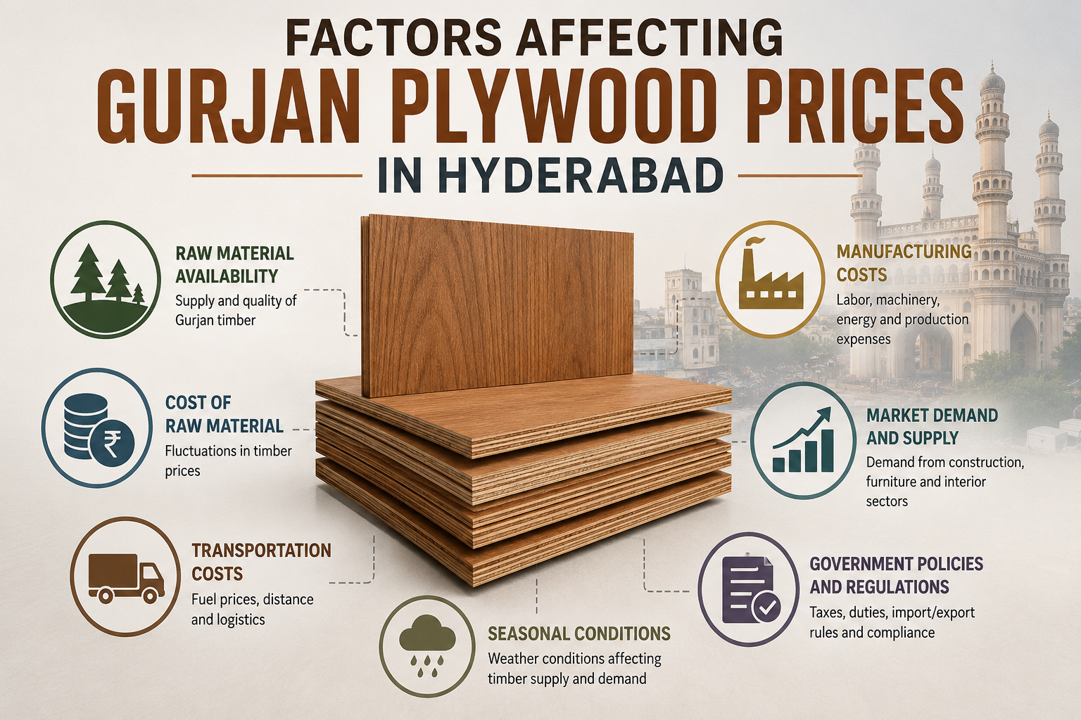 Factors Affecting Gurjan Plywood Prices in Hyderabad