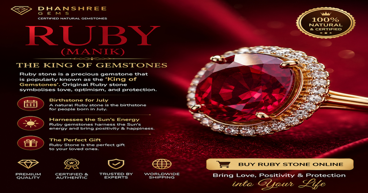 Natural Certified Ruby (Manik) Gemstone for Sale | Original Ruby Stone
