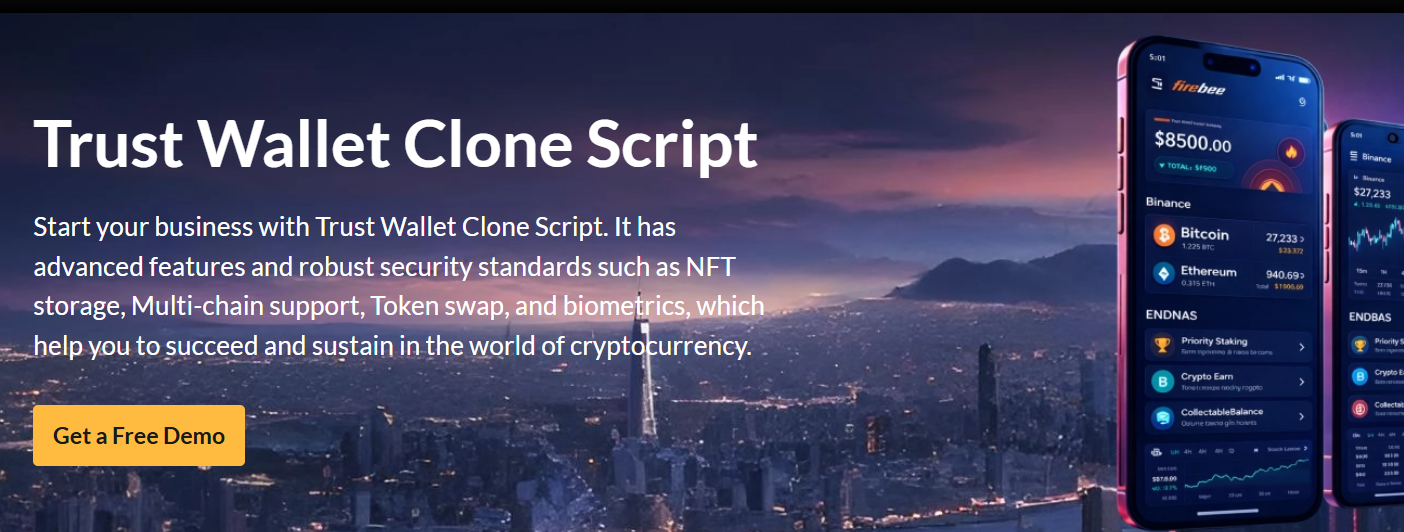 Build a Secure Multi-Chain Crypto Wallet with a Trust Wallet Clone Script