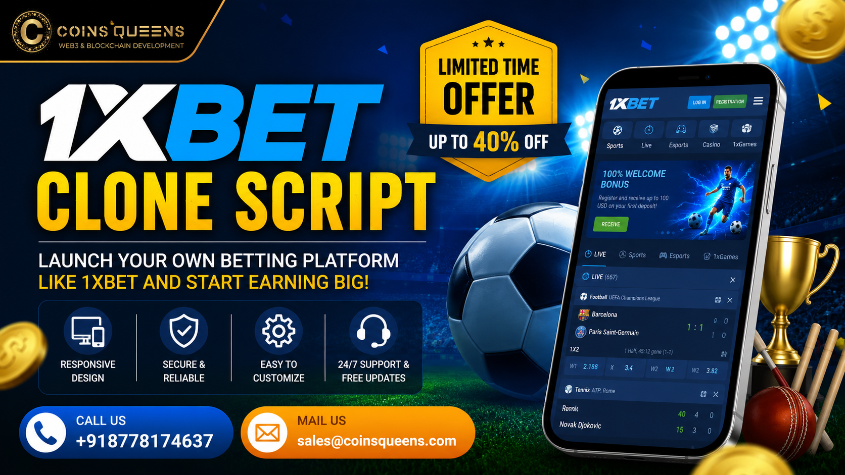 Save Big with Our Secure 1xBet Clone Script Package