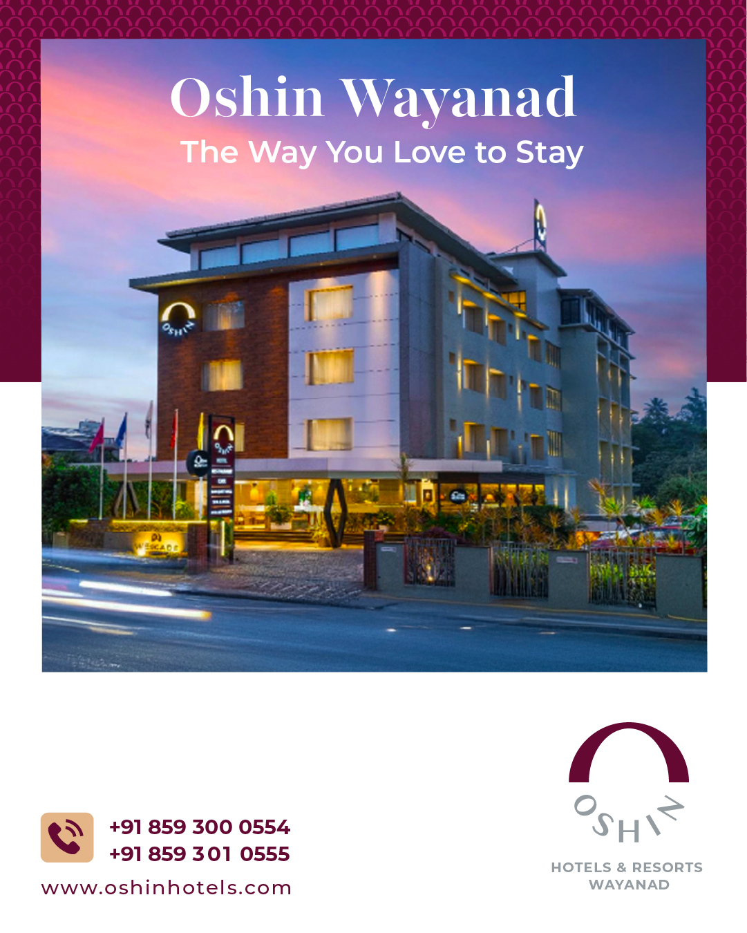 Oshin Hotels | Premium Hotels in Calicut & Luxury Stay in Kozhikode