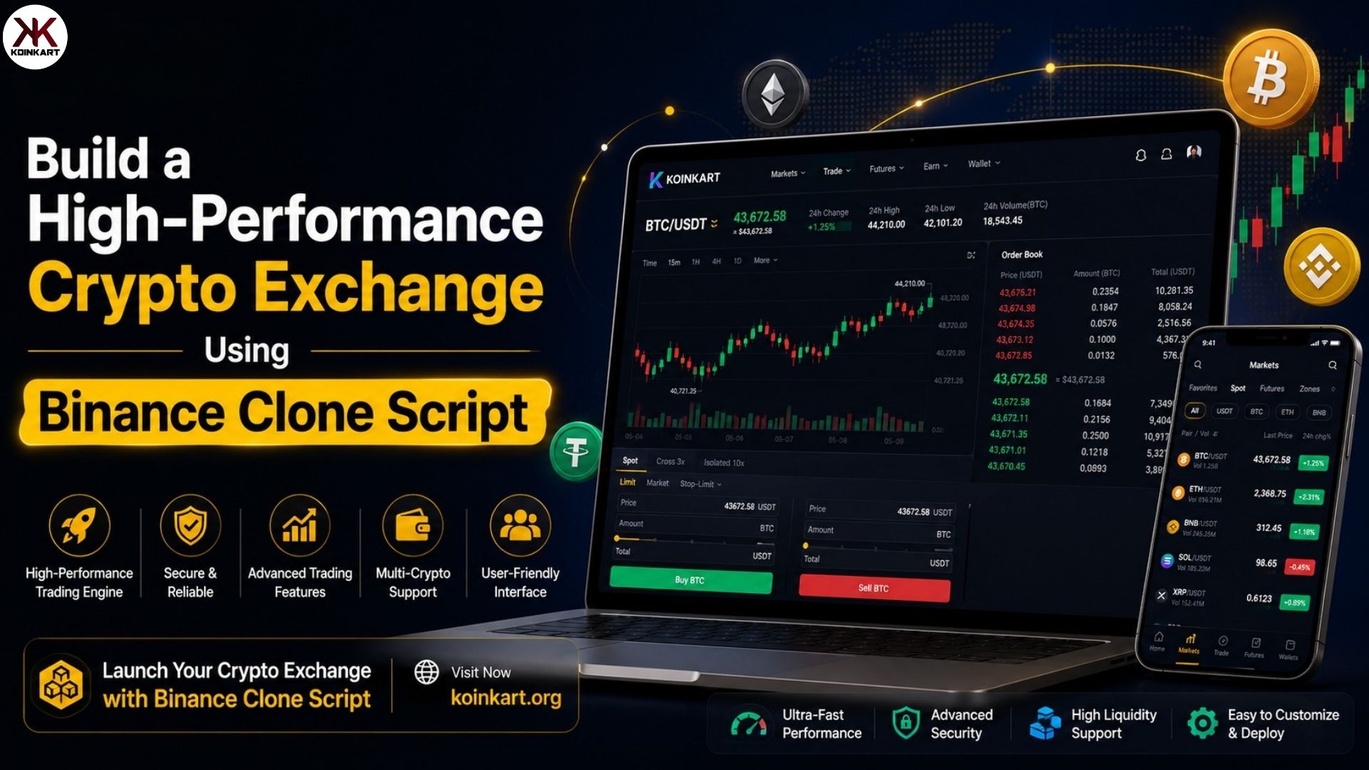 Build a High-Performance Crypto Exchange Using Binance Clone Script