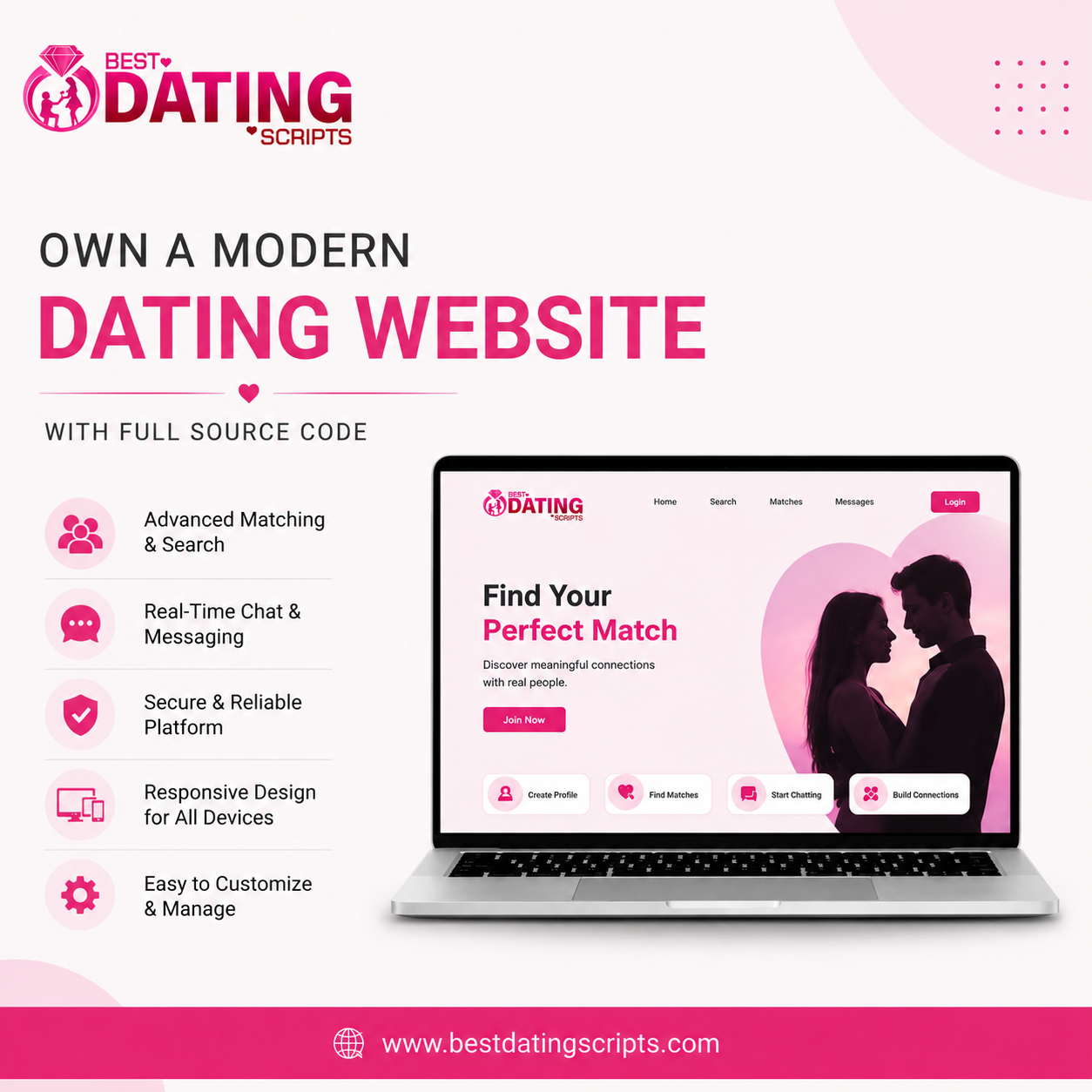 Own a Modern Dating Website with Full Source Code