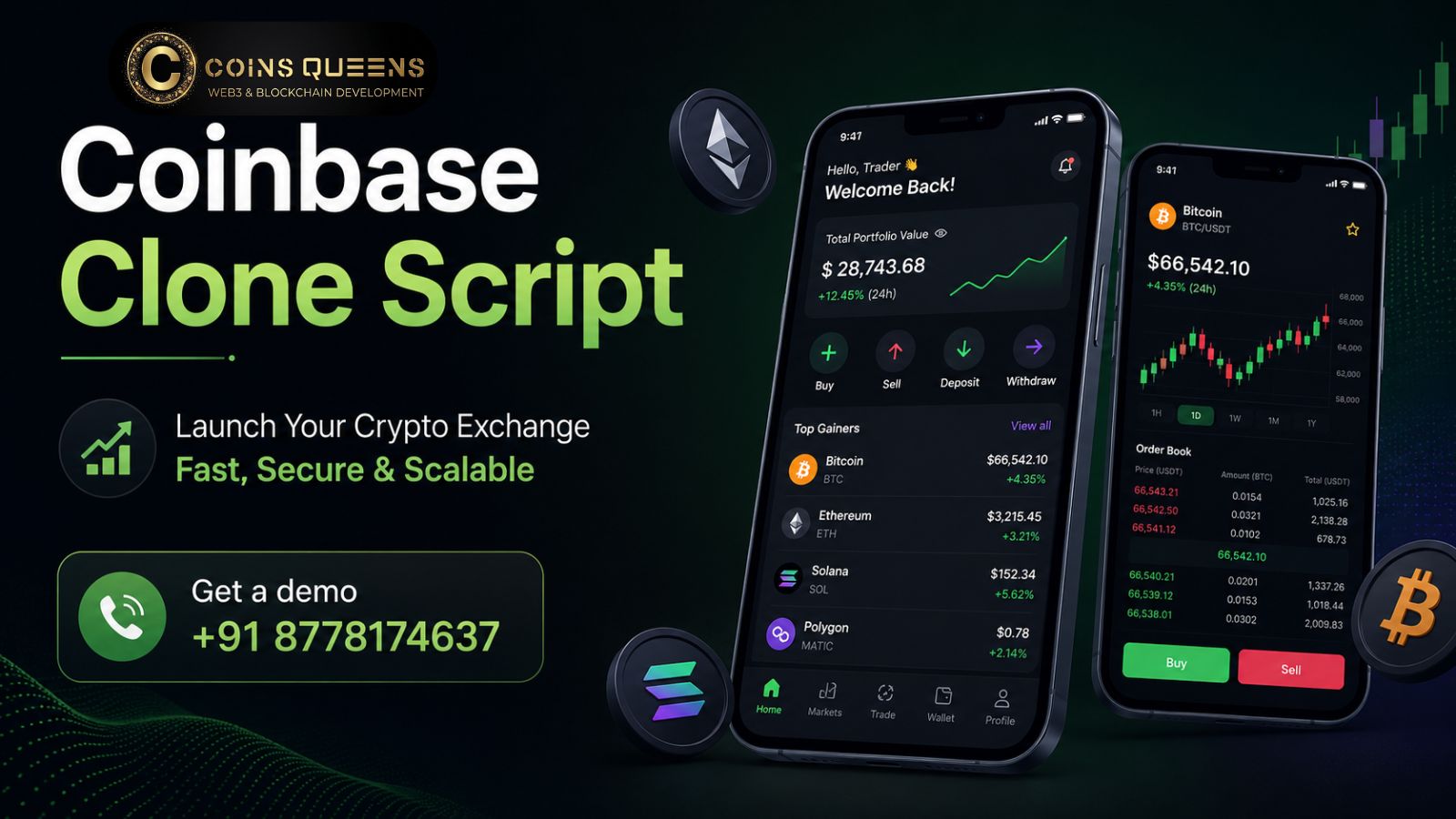 Coinbase Clone Script Engineered for High-Volume Trading
