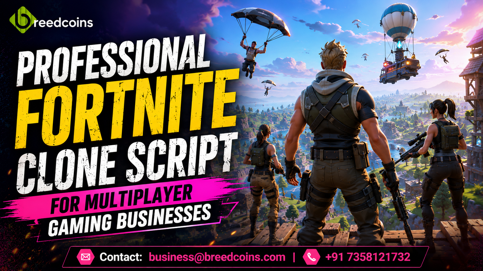 Professional Fortnite Clone Script for Multiplayer Gaming Businesses