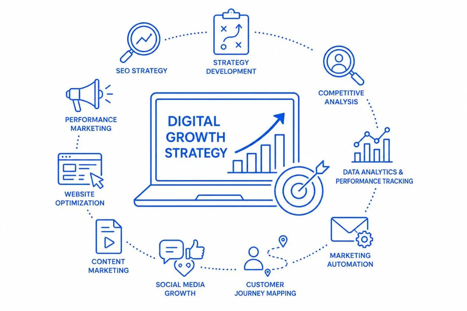 Key Services Offered by a Digital Growth Strategy Consultant
