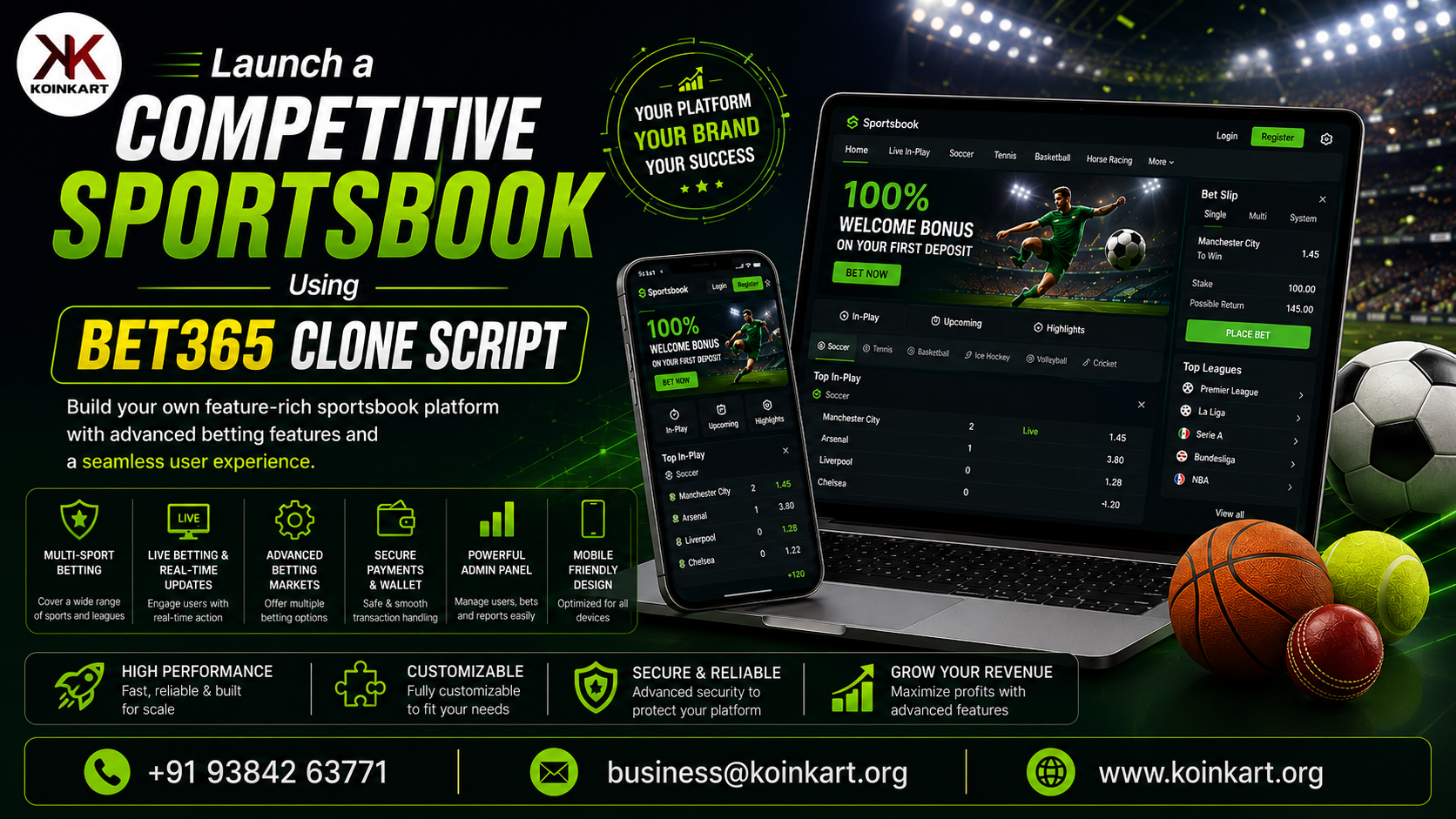 Launch a Competitive Sportsbook Using Bet365 Clone Script