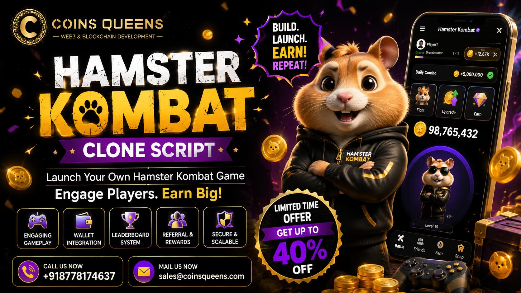Get 40% OFF Hamster Kombat Clone Script – Limited Offer