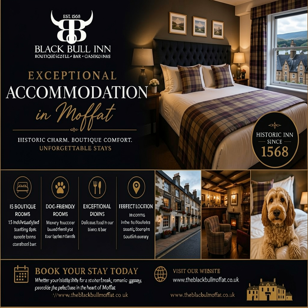 Comfortable Accommodation in Moffat at The Black Bull Inn