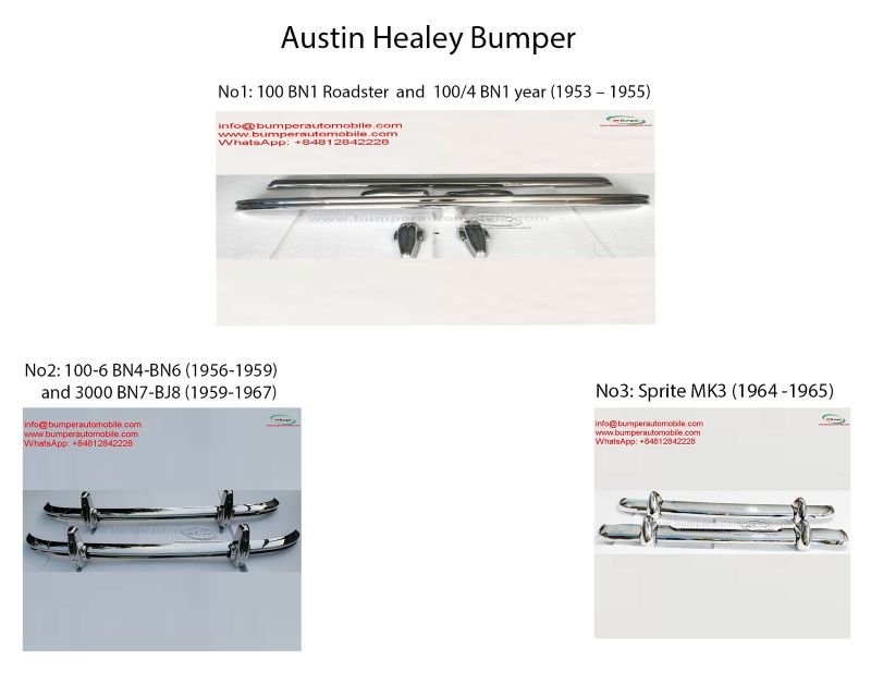 Austin Healey (1953-1967) Bumper Parts for Classic by stainless steel new