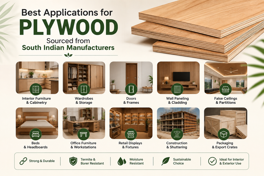 Best Applications for Plywood Sourced from South Indian Manufacturers