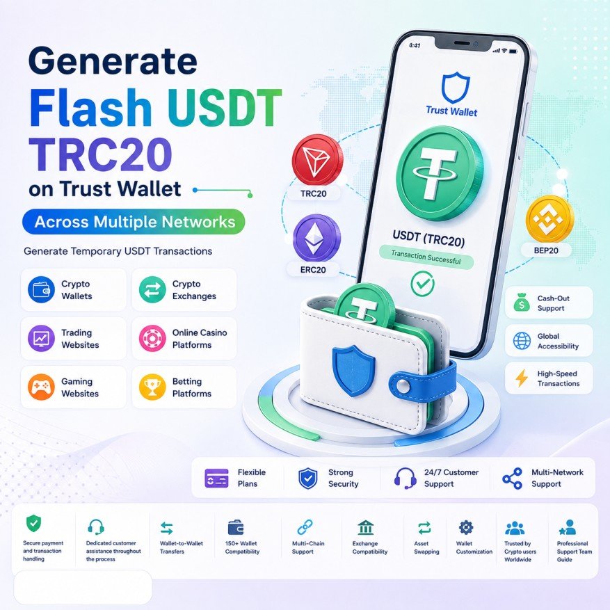 Generate Flash USDT TRC20 on Trust Wallet Across Multiple Networks