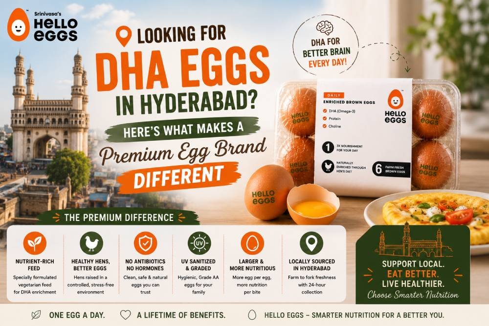 Looking for DHA Eggs in Hyderabad? Here’s What Makes a Premium Egg Brand Different