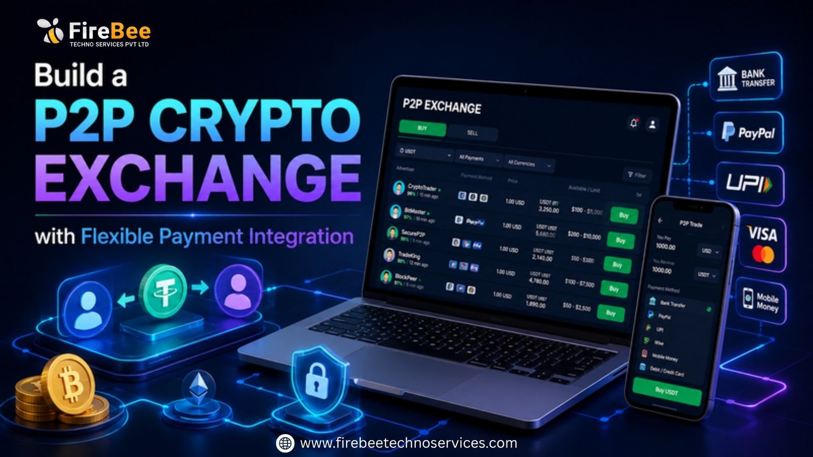 Build a P2P Crypto Exchange with Flexible Payment Integration