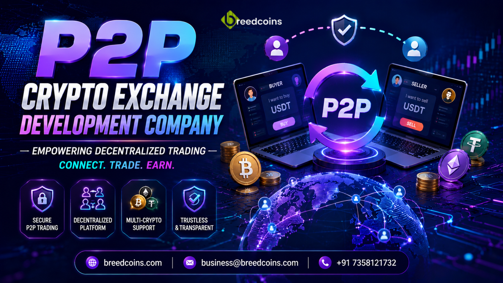 Premium P2P Crypto Exchange Development Company for Digital Asset Platforms