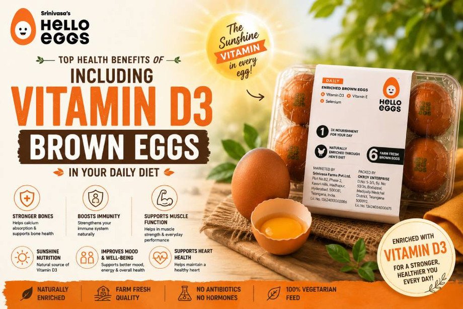Top Health Benefits of Including Vitamin D3 Brown Eggs in Your Daily Diet