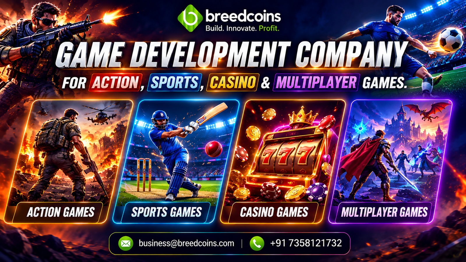 Game Development Company for Action, Sports, Casino & Multiplayer Games