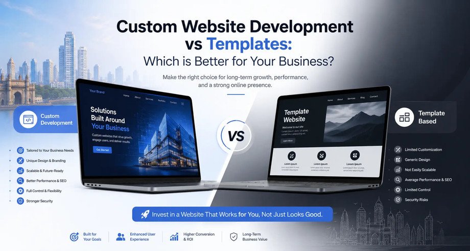 Custom Website Development vs Templates: Which is Better for Your Business?